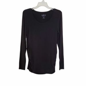 a:glow Long Sleeve Maternity Shirt Black